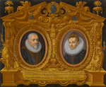 Galizia, Nunzio - Doppelporträt Jacopo Menochio und seine Frau Margherita Candiana in einem Trompe-l'oeil-Rahmen