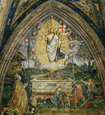 Pinturicchio, Bernardino - Die Auferstehung mit Papst Alexander VI. Borgia