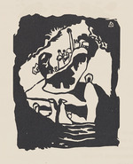 Kandinsky, Wassily Wassiljewitsch - Landschaft mit aufrechter weisser Figur. Aus Klänge 