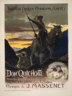 Rochegrosse, Georges Antoine - Plakat für die Pariser Uraufführung der Oper Don Quichotte von Jules Massenet