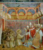 Giotto di Bondone - Die Bestätigung der Ordensregel durch den Papst Innozenz III. (Freskenzyklus der Franziskuslegende)