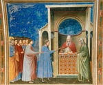 Giotto di Bondone - Die Überreichung der Stäbe (Freskenzyklus aus dem Leben Mariä)