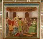 Giotto di Bondone - Christus vor Kaiphas (Freskenzyklus aus dem Leben Jesu)