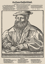 Ostendorfer, Michael - Porträt von Hans Sachs (1494-1576) im Alter von 51 Jahren