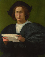 Rosso Fiorentino - Bildnis eines jungen Mannes mit einem Brief 