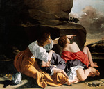 Gentileschi, Orazio - Lot mit seinen beiden Töchtern