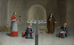 Lefort, Jean Gilles - Interieur eines Hospitals mit dem Heiligen Karl Borromäus und der Heiligen Elisabeth von Ungarn