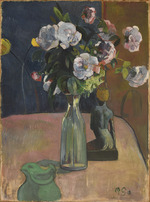 Gauguin, Paul Eugéne Henri - Roses et statuette 