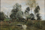 Corot, Jean-Baptiste Camille - Frühling. La Saulaie