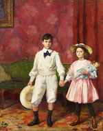 Devambez, André Victor Édouard - Zwei Kinder
