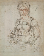 Buonarroti, Michelangelo - Halbfigur einer Frau (Porträt von Vittoria Colonna)