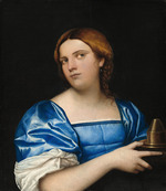 Piombo, Sebastiano, del - Bildnis einer jungen Frau als weise Jungfrau (Porträt von Vittoria Colonna)