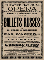 Historisches Objekt - Plakat für Ballets Russes, Théâtre National Opéra 
