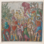 Andreani, Andrea - Blatt 8: Prozession von Musikanten und anderen mit Standarten, aus Der Triumph von Julius Cäsar