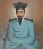 Unbekannter Künstler - Porträt von Choe Je-u (1824-1864)