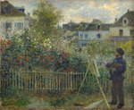 Renoir, Pierre Auguste - Claude Monet beim Malen in seinem Garten in Argenteuil