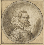 Gheyn, Jacques (Jacob) de - Selbstporträt im konvexen Spiegel