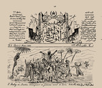 Sanua (Sanu, Sannu), James (Yaqub, Jacques), (Abou Naddara) - Der Mahdi-Aufstand, Karikatur aus Abu Nazzara Zarka (Der Mann mit der blauen Brille, Paris, 3. März 1883)