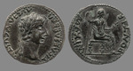Numismatik, Antike Münzen - Denar des Tiberius. Fundort: Südasien, Indien, Tamil Nadu