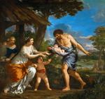 Cortona, Pietro da - Faustulus bringt Romulus und Remus zu seiner Frau
