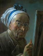 Chardin, Jean-Baptiste Siméon - Selbstbildnis vor der Staffelei
