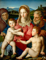 Bronzino, Agnolo - Die Heilige Familie mit der heiligen Anna und Johannesknaben