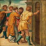 Bruyn, Bartholomäus (Barthel), der Ältere - Der heilige Cyriacus wird in den Kerker geführt (Cyriacus-Altar aus St. Kunibert in Köln)