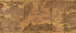 Unbekannter Künstler - Die Seeschlacht von Noryang (Sechs Wandschirme)