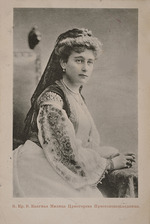 Unbekannter Fotograf - Porträt von Kronprinzessin Jutta Militza von Montenegro (1880-1946), Herzogin zu Mecklenburg