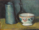 Cézanne, Paul - Bol, boîte à lait et bouteille (Schüssel, Milchkrug und Flasche)