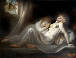 Füssli (Fuseli), Johann Heinrich - Der Nachtmahr verläßt das Lager zweier schlafender Mädchen