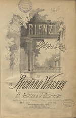 Unbekannter Künstler - Titelseite der Partitur der Oper Rienzi, der letzte der Tribunen von Richard Wagner
