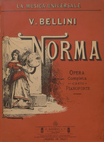 Unbekannter Künstler - Titelseite der Partitur der Oper Norma von Vincenzo Bellini