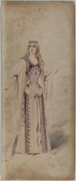 Edel (Colorno), Alfredo - Kostümentwurf für Ella Russell als Elisabeth in der Oper Tannhäuser von Richard Wagner