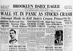 Historisches Objekt - Titelseite der Brooklyn Daily Eagle vom 24. Oktober 1929: Börsencrash - Große Depression