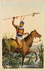 Debret, Jean-Baptiste - Häuptling des Stammes der Charrúas. Aus Voyage pittoresque et historique au Brésil