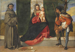 Tizian - Madonna mit dem Kind zwischen Heiligen Antonius von Padua und Rochus