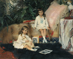 Edelfelt, Albert Gustaf Aristides - Die Großfürsten Boris Wladimirowitsch (1877-1943) und Kyrill Wladimirowitsch (1876-1938) als Kinder