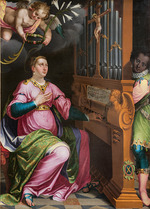Gnocchi, Giovanni Pietro - Heilige Cäcilia, von einem Engel gekrönt