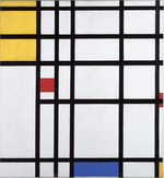 Mondrian, Piet - Bild II 1936-43 mit Gelb, Rot und Blau