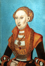 Cranach, Lucas, der Ältere - Porträt der Prinzessin Sibylle von Kleve (1512-1554)