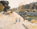 Pissarro, Camille - Le Pont-Marie vu depuis le quai d'Anjou