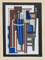 Léger, Fernand - Stillleben mit Regenschirm und Melonen-Hut