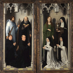 Memling, Hans - Johannesaltar: Stifter mit Heiligen Jacobus und Antonius. Stifterinnen mit Heiligen Agnes und Klara