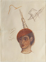 Kahlo, Frida - Selbstbildnis (Cabeza con cachucha roja) 
