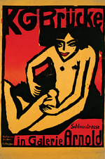 Kirchner, Ernst Ludwig - Ausstellungsplakat der Künstlergruppe Die Brücke in der Galerie Arnold in Dresden