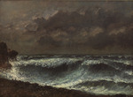 Courbet, Gustave - Gewitterfront am Horizont