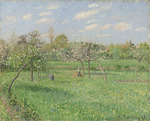 Pissarro, Camille - Frühlingsmorgen mit Wolken, Éragny