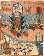 Unbekannter Künstler - Eroberung Bagdads durch die Mongolen im Jahr 1258. Aus Dschami' at-tawarich