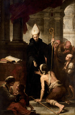 Murillo, Bartolomé Estebàn - Der heilige Thomas von Villanueva verteilt Almosen an die Armen